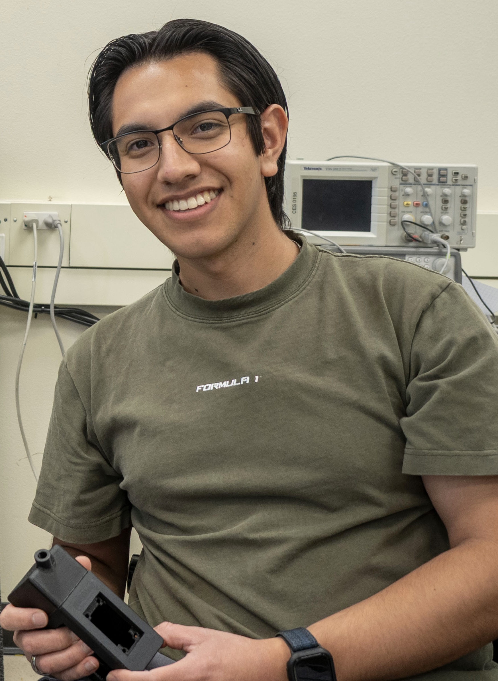 Juan Ali Ruiz Guzman at the Sonoma State University Senior Design Symposium
